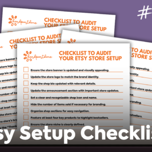 Etsy Store Setup & Audit Checklist